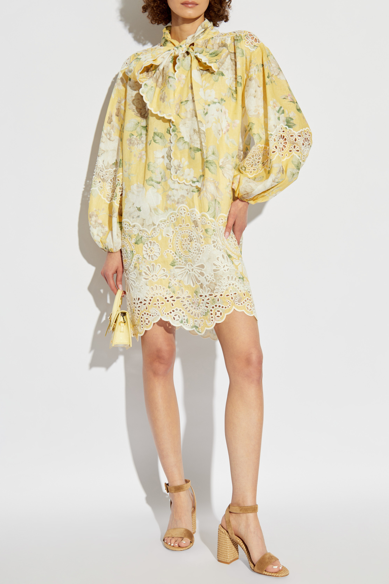 ワンピース ZIMMERMANN Woman Dress Yellow 0797DRS252 YFL Yellow Dress with floral pattern Zimmermann - Vitkac AS